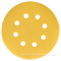 Gold Paper 5inch 8holes Aluminum Oxide Sanding Dis